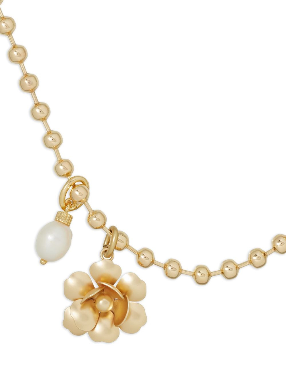 beaded-flower pearl necklace - 2