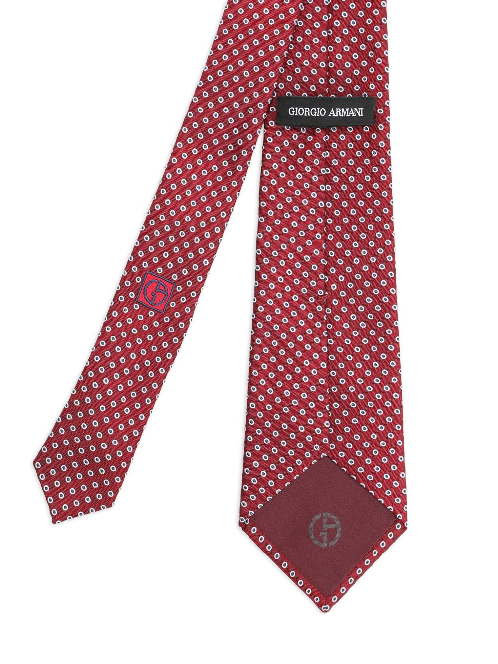 dot-pattern silk tie - 2