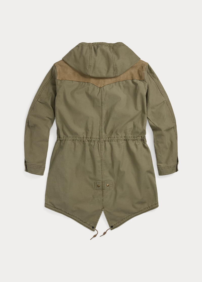 RRL by Ralph Lauren Leather-Yoke Sateen Parka outlook