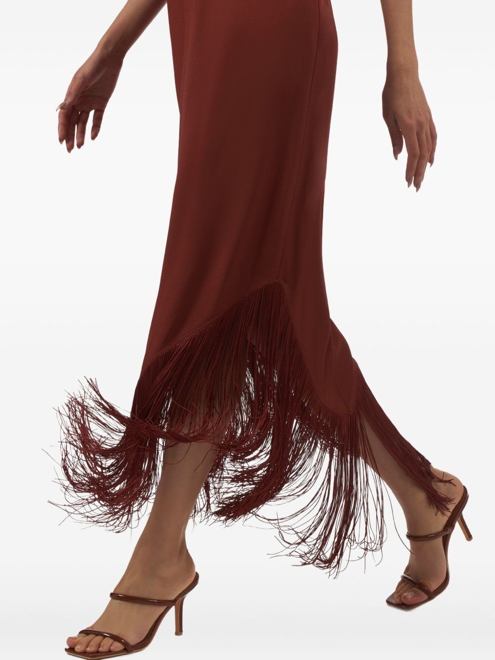 halter-neck fringe dress - 4