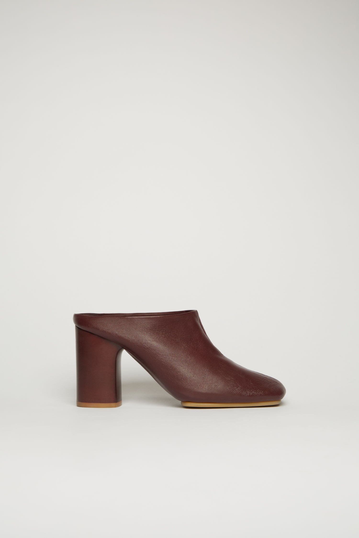 Leather mules burgundy - 1