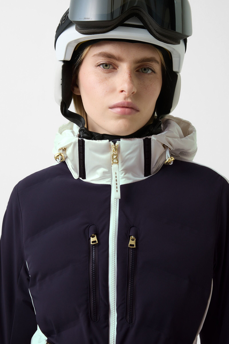 Kira quilted jacket in Navy blue/white 5