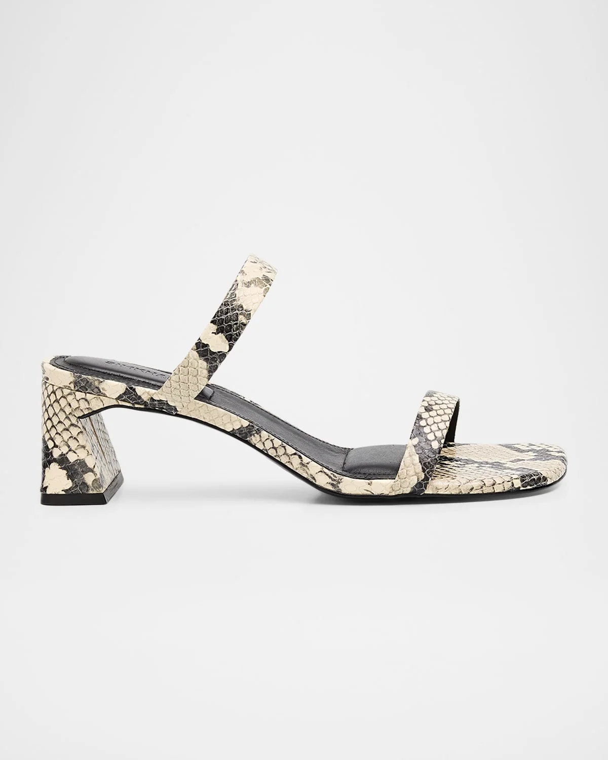 Clara Snake-Printed Leather Sandals - 1