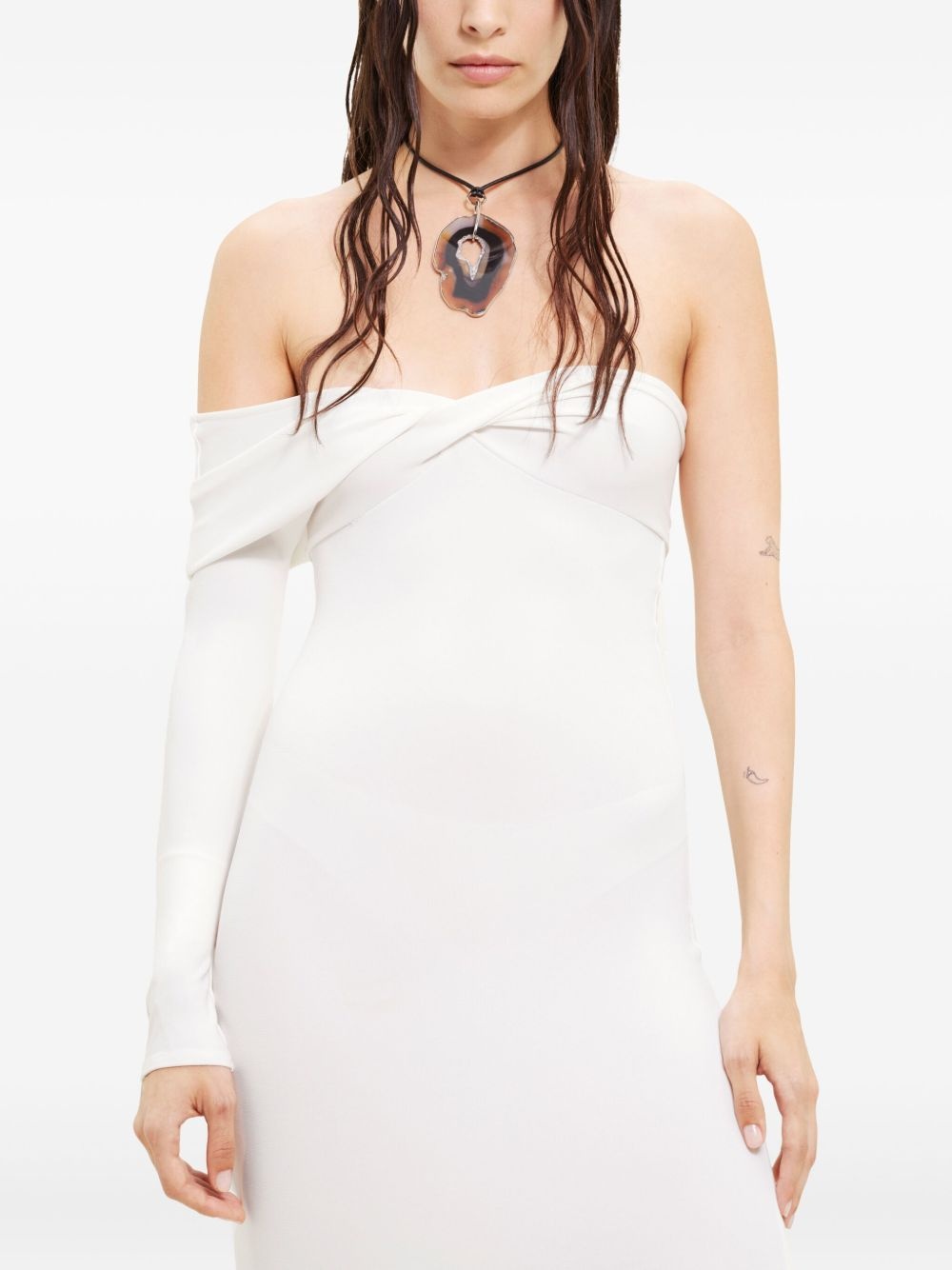 one-shoulder maxi dress - 4