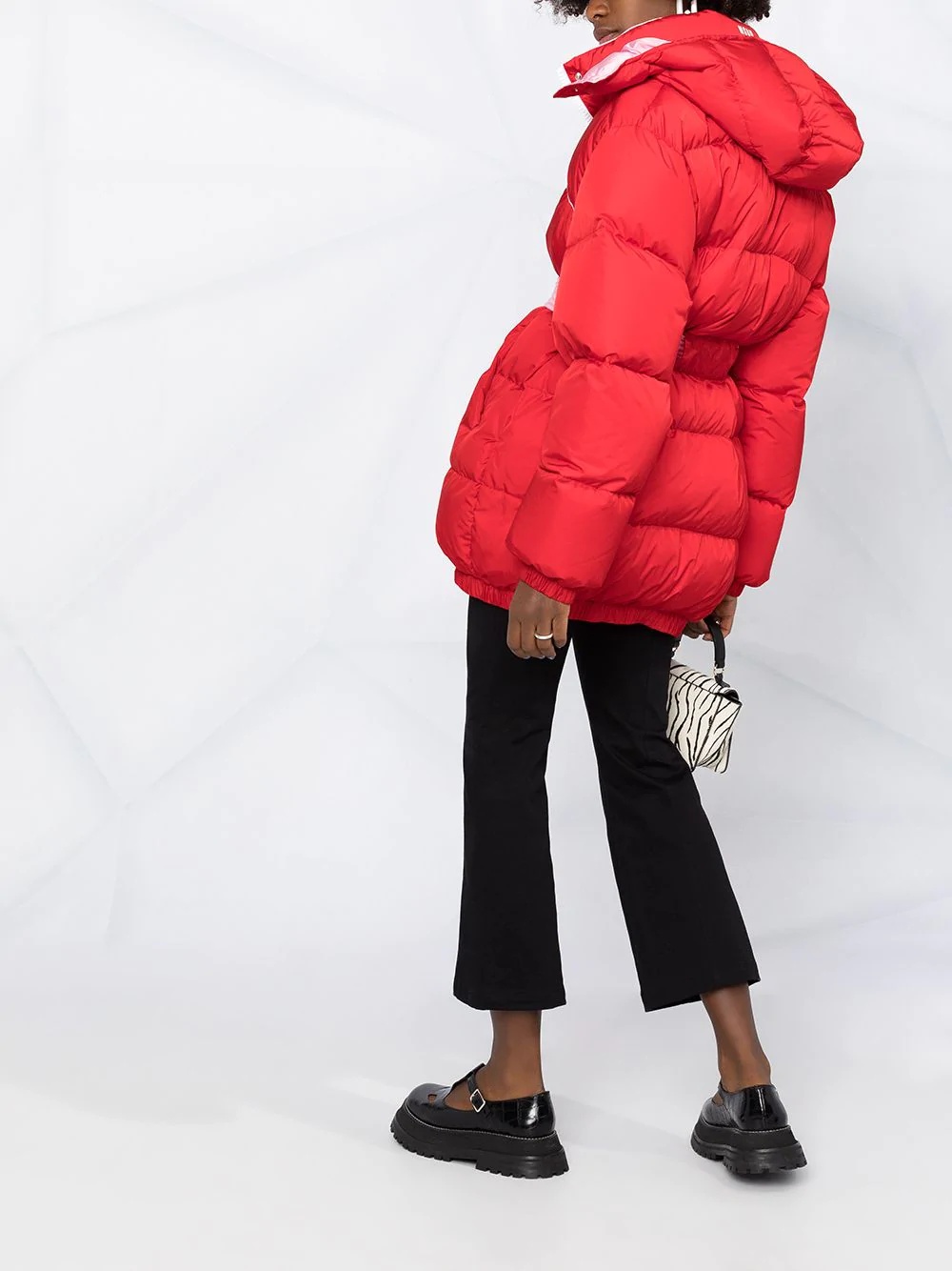 belted waist puffer jacket - 4