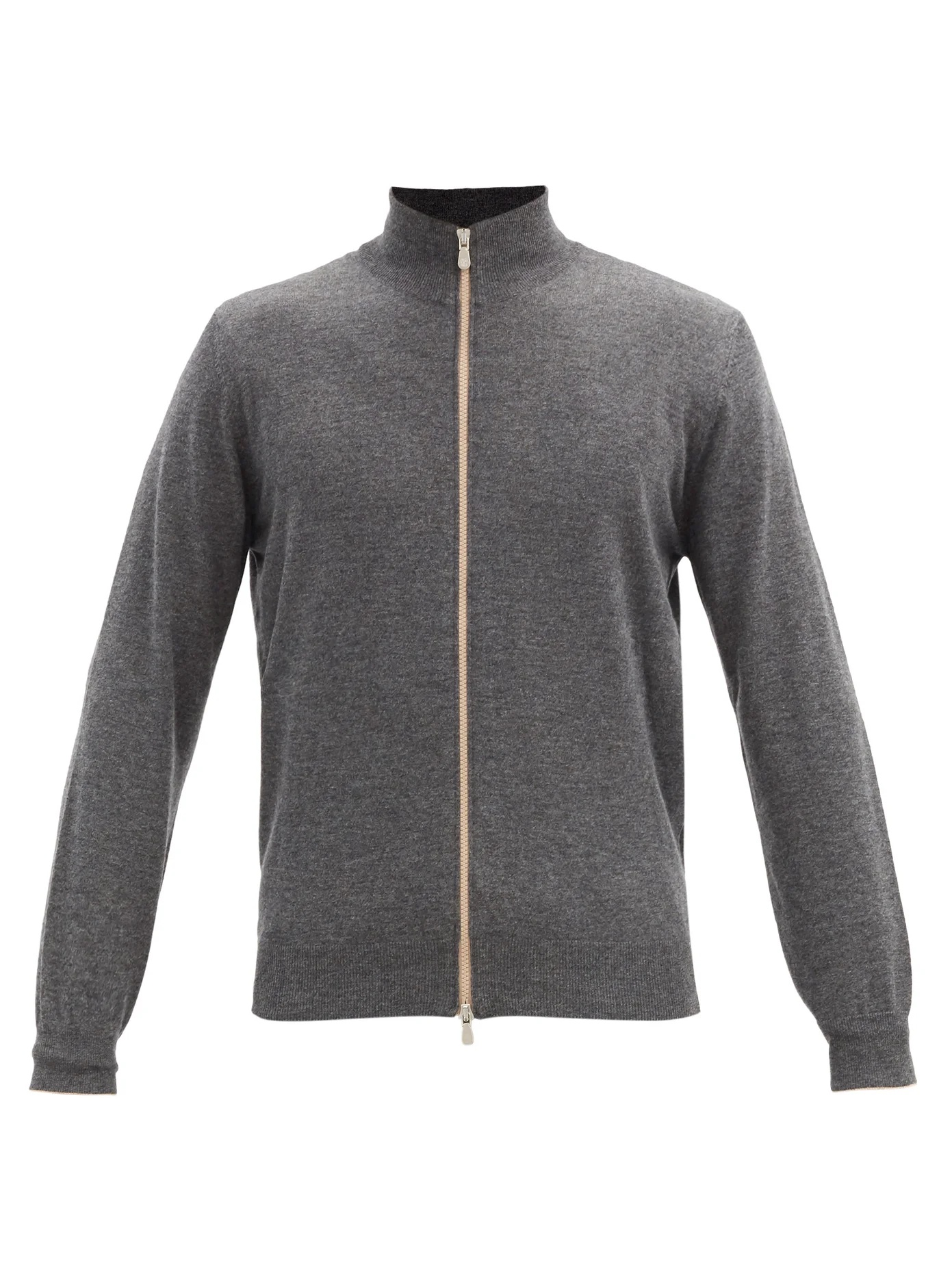 Zipped cashmere track jacket - 1