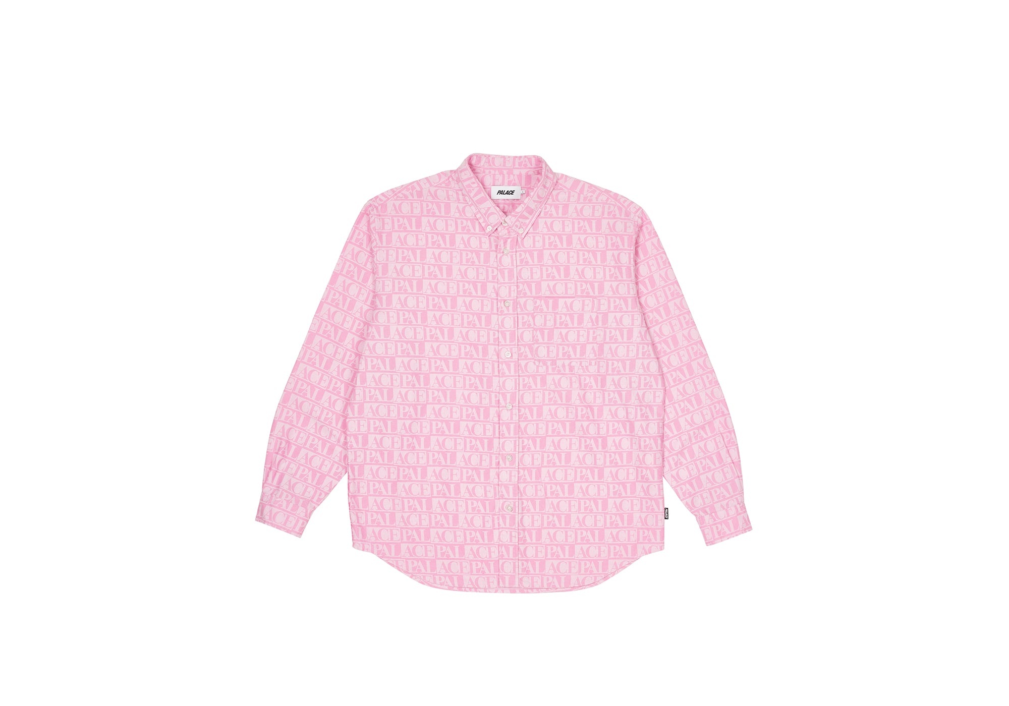 DOMINO PRINT OXFORD SHIRT PINK - 1