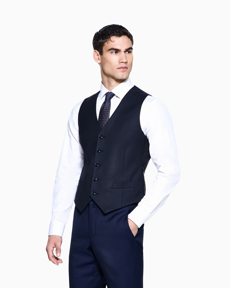 GIORGIO ARMANI SINGLE-BREASTED WAISTCOAT IN VIRGIN WOOL outlook
