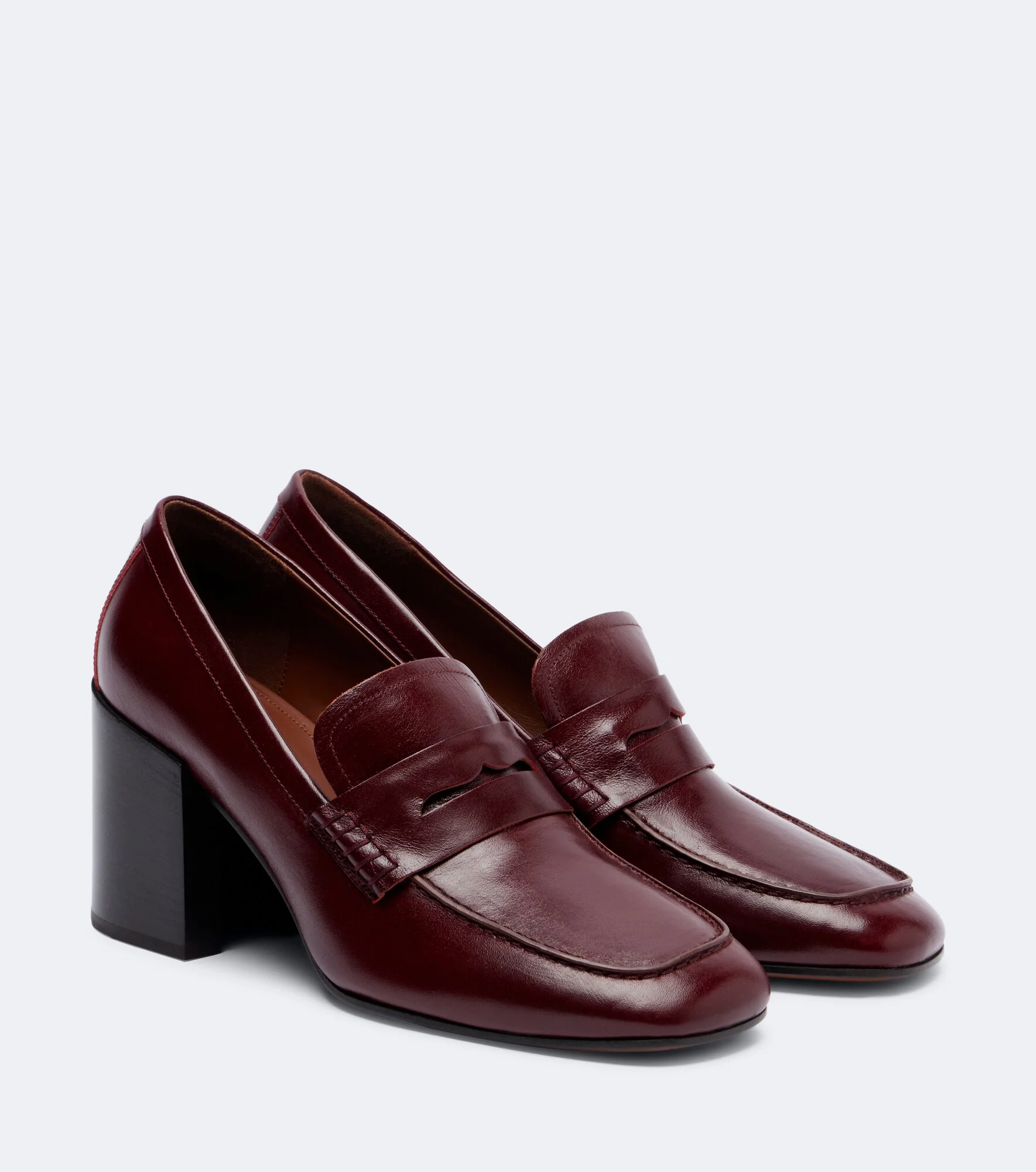 Leather penny loafers - 1
