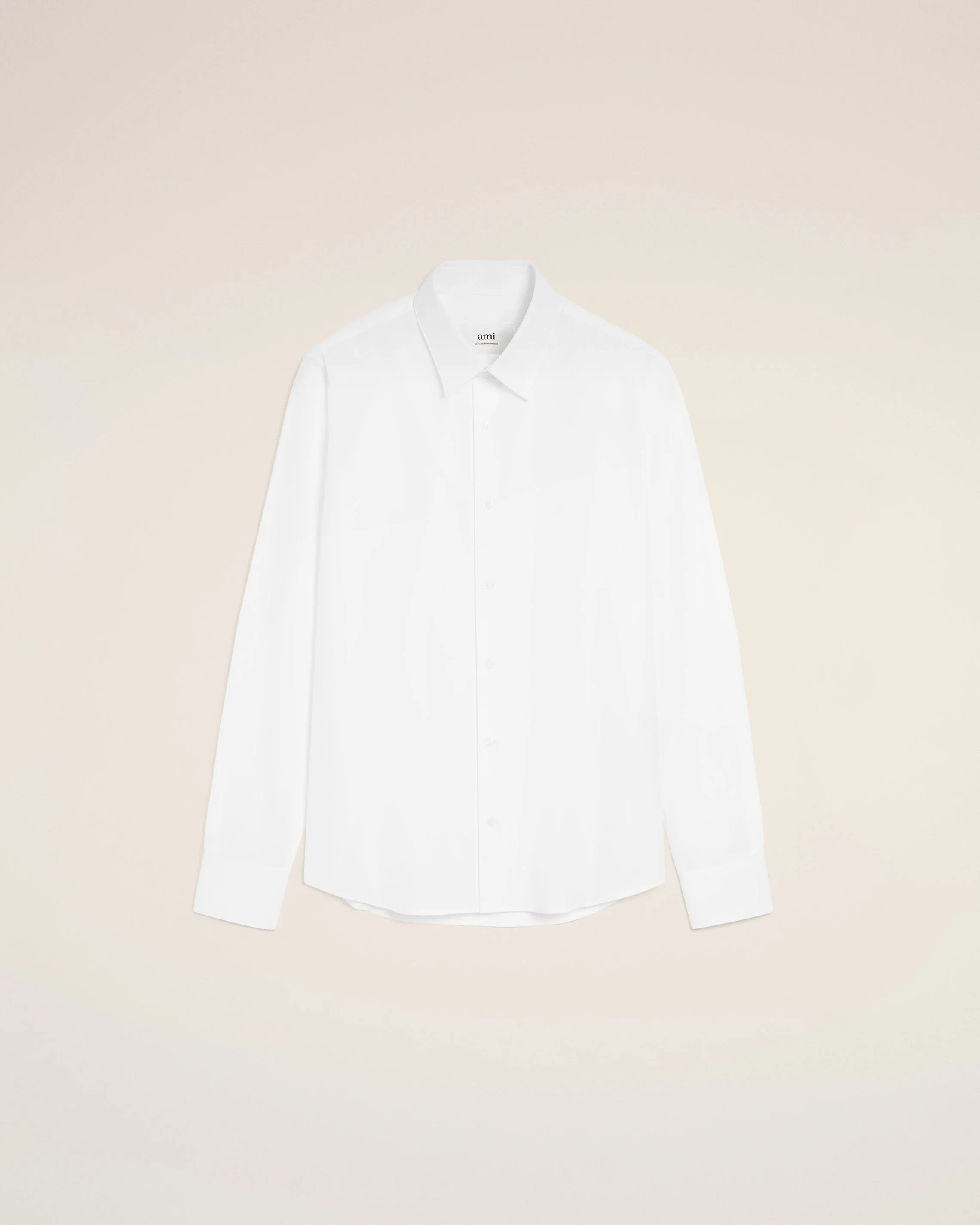 WHITE POPLIN COTTON TAILOR SHIRT - 1