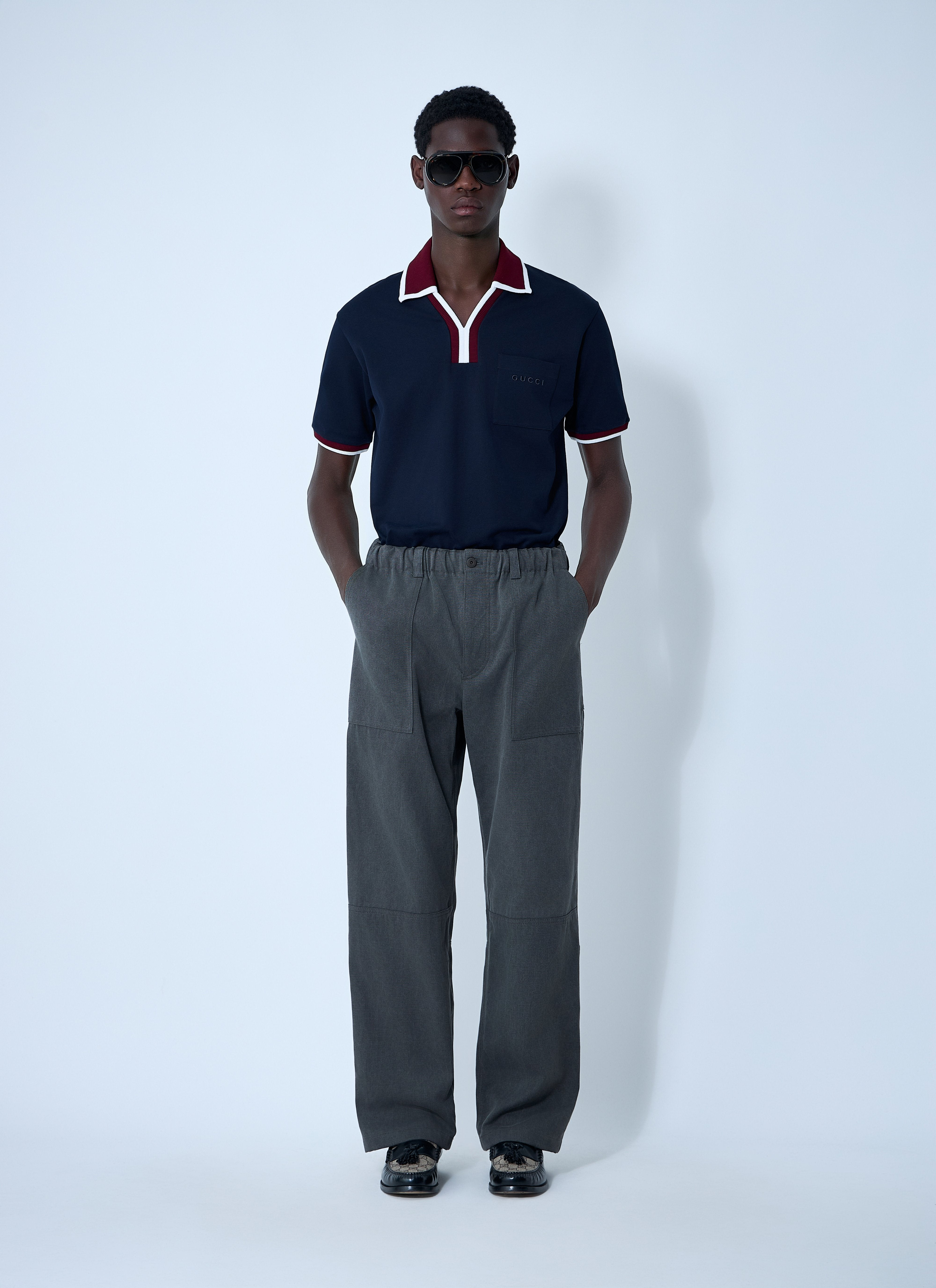 Gucci Men Faded Canvas Pants - 2