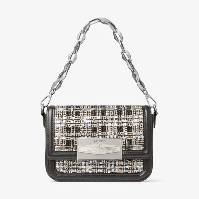 Diamond Crossbody
Black Satin Crossbody Bag with Beaded Tartan 4