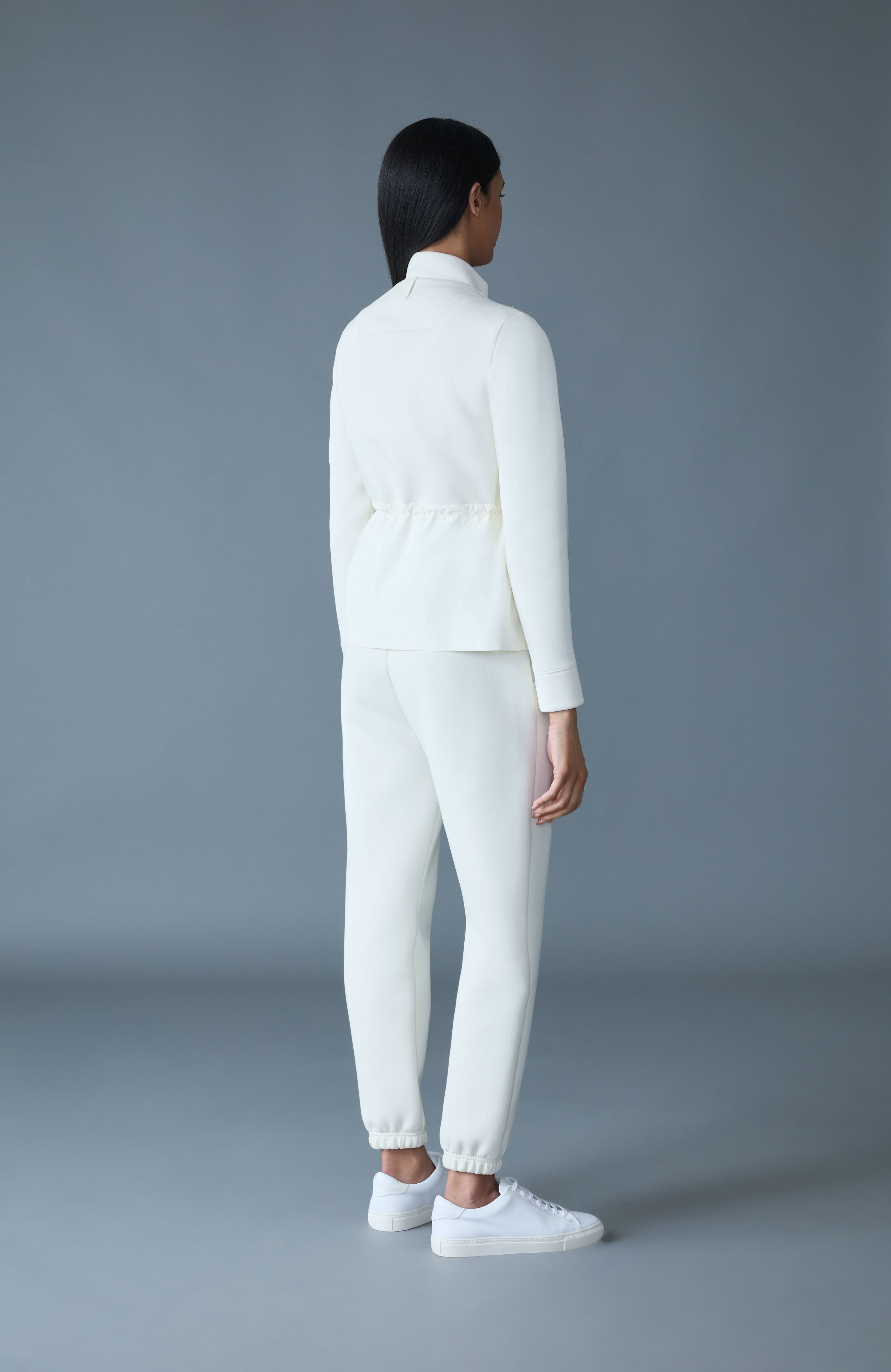 ADITA Light Down Hybrid Jacket with Peplum Hem - 4
