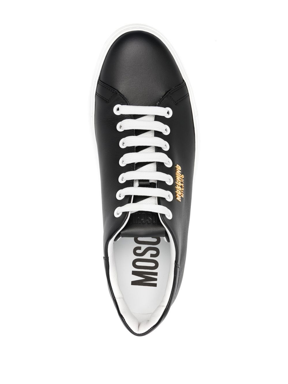 logo-lettering low-top sneakers - 4