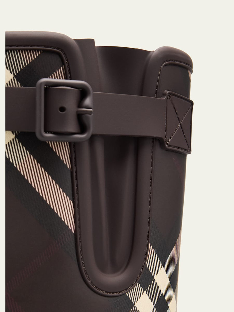 Rubber Marsh Stamp Check Rain Boots 5