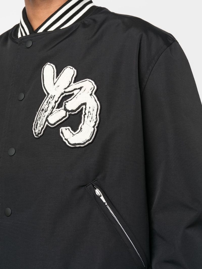 logo-patch bomber jacket - 5