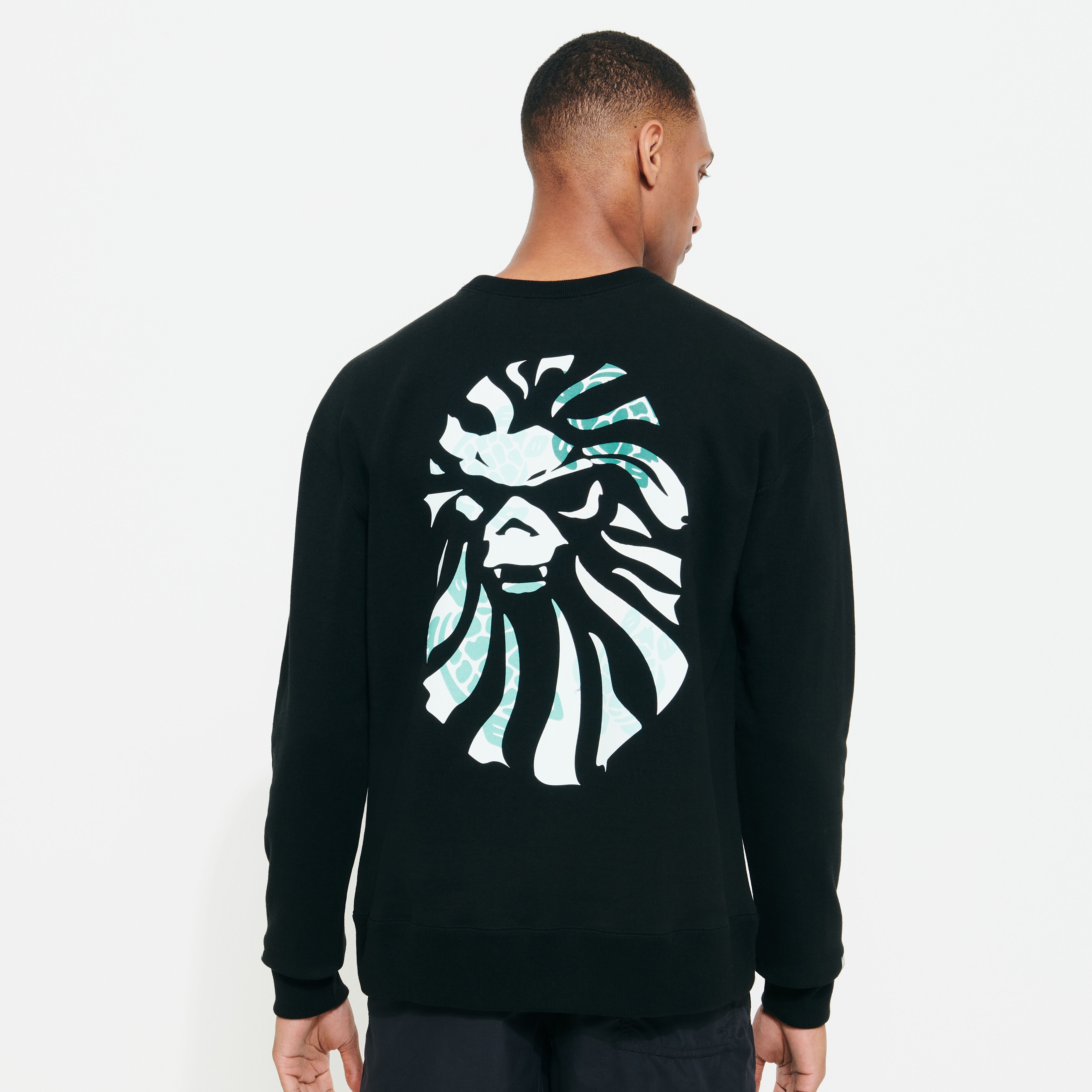 Men Sweatshirt Turtles Printed - Vilebrequin x BAPE® BLACK - 4