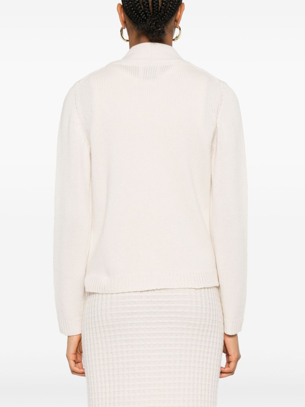 button-detailed patch-pocket cardigan - 4