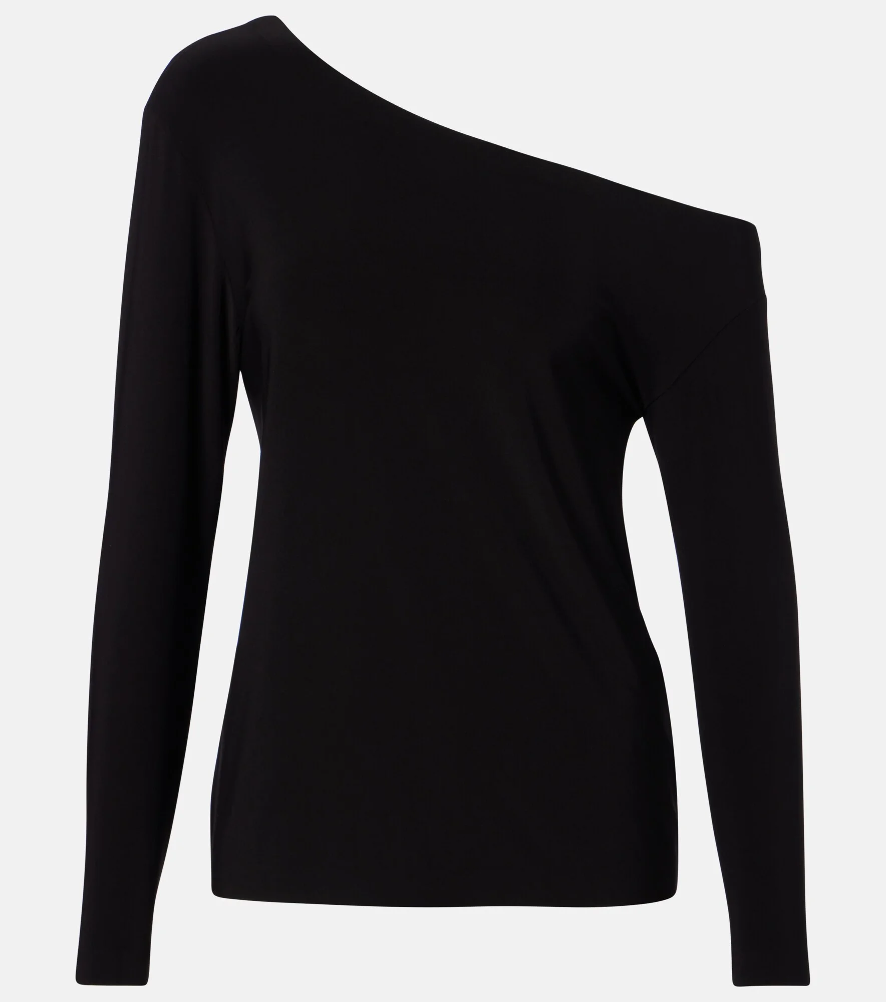 Drop one-shoulder jersey top - 1