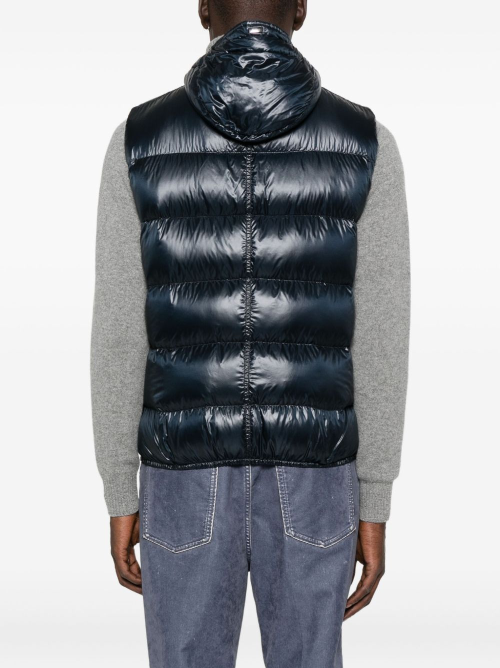 hooded quilted gilet - 4