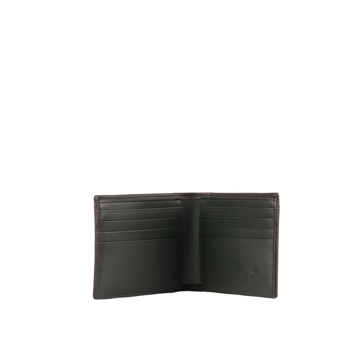 ETRO GREEN EMBOSSED LOGO WALLET - 3