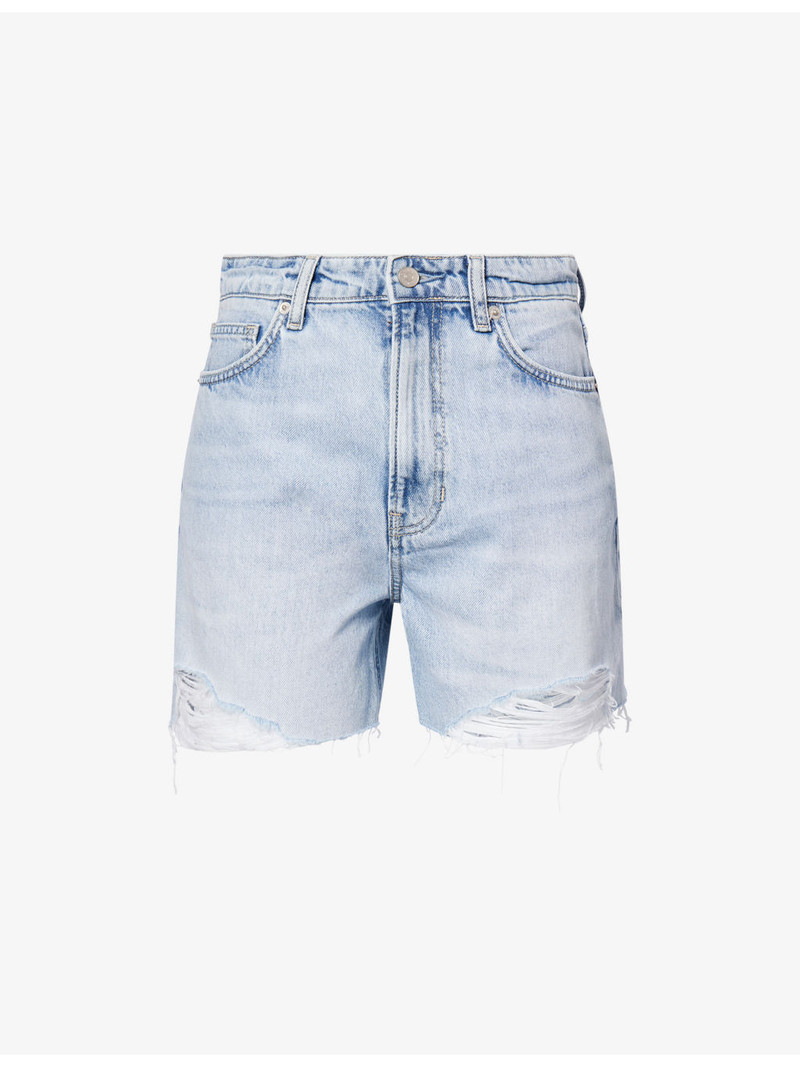 Saige High-Rise Denim Shorts 1