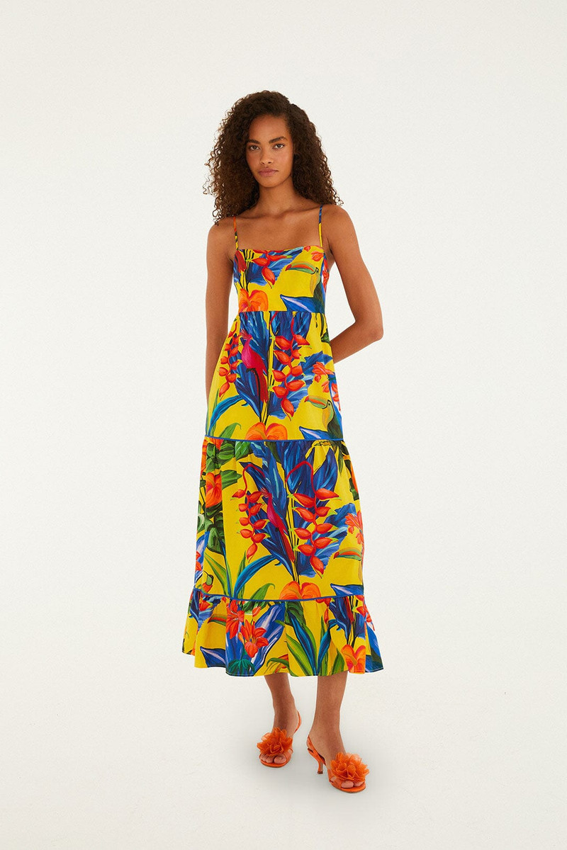 Bright Nature Yellow Maxi Dress 1