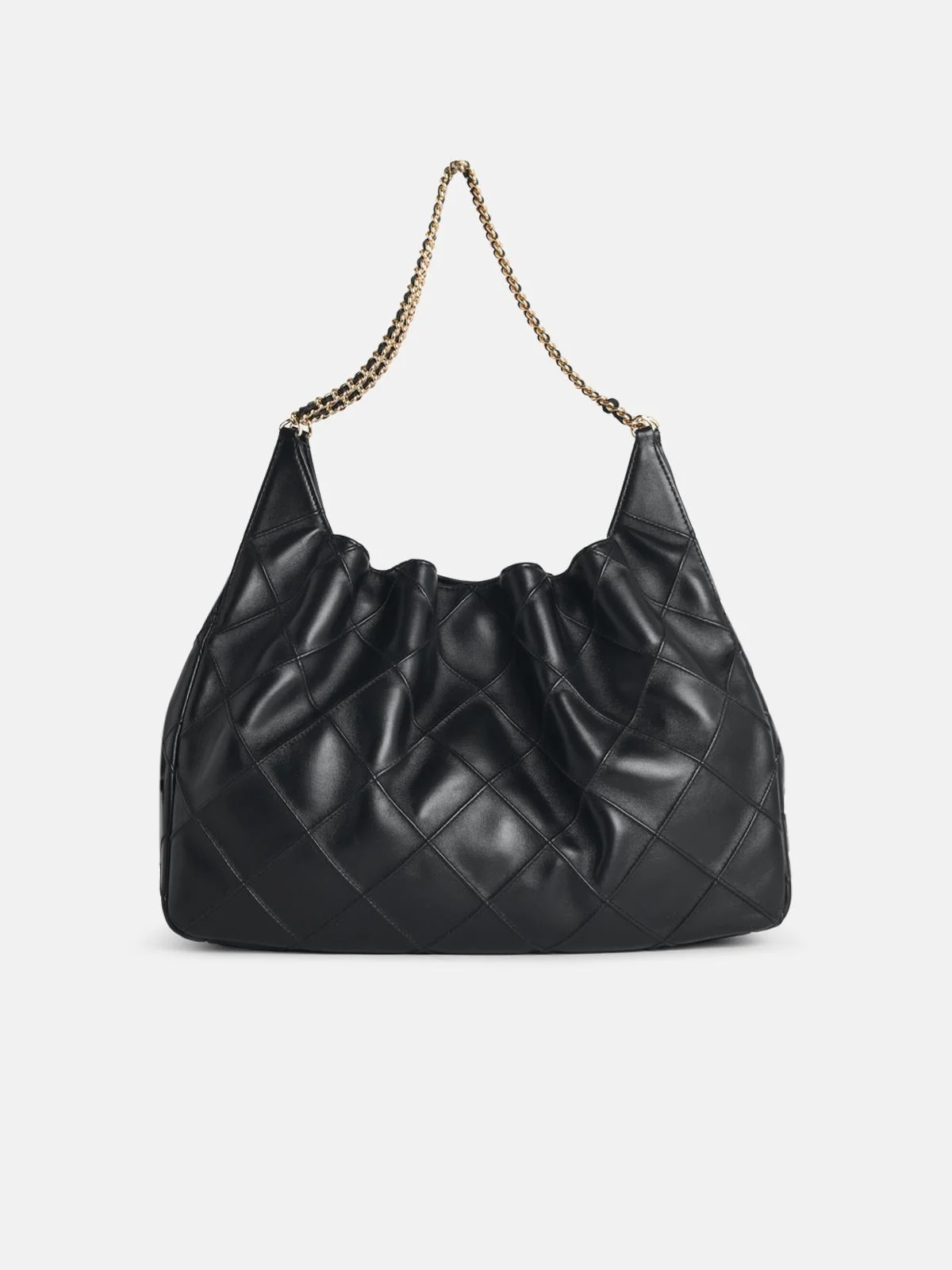 'SHOPPING FLEMING GRANDE' BLACK NAPPA LEATHER BAG - 1