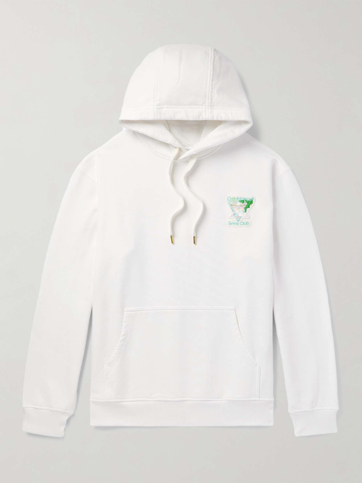 Logo-Appliquéd Organic Cotton-Jersey Hoodie - 1