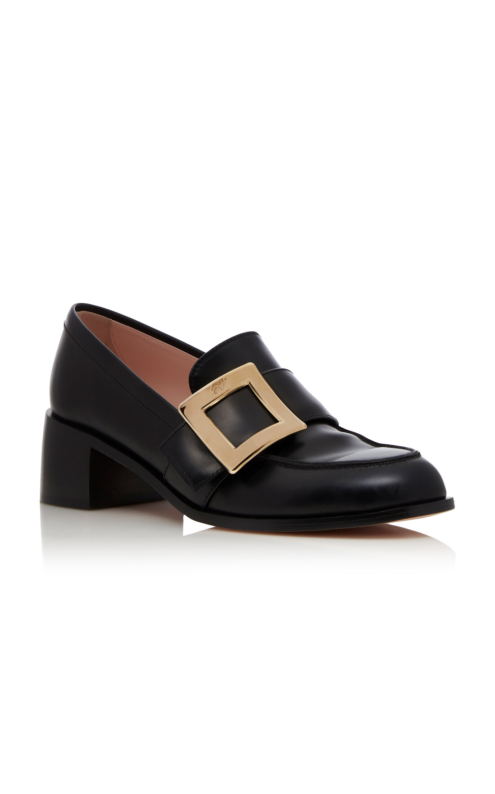 Viv' Rangers Buckle-Embellished Leather Loafers black - 6