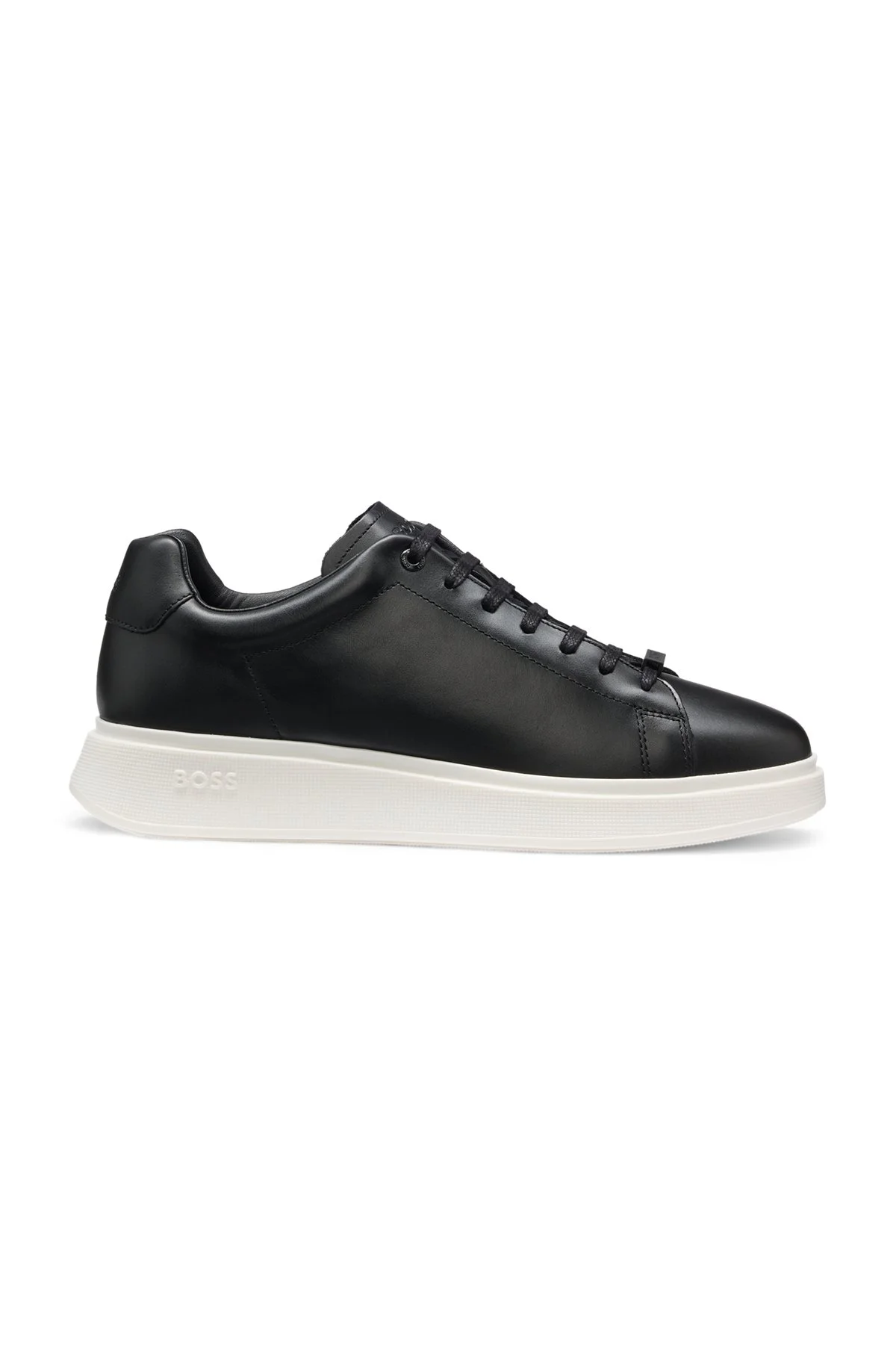 LEATHER TRAINERS WITH RUBBER OUTSOLE - 1