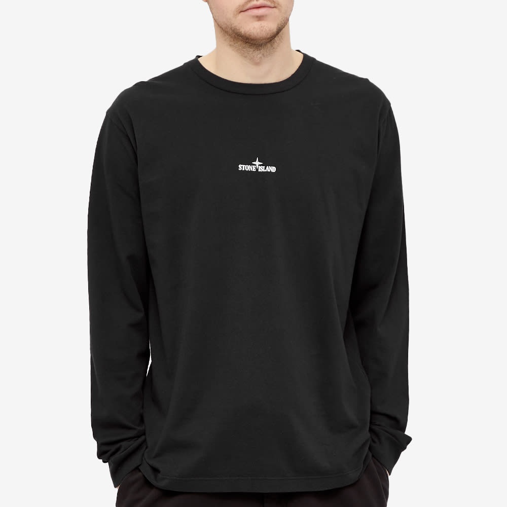 Stone Island Long Sleeve Stencil Three Print Tee - 4