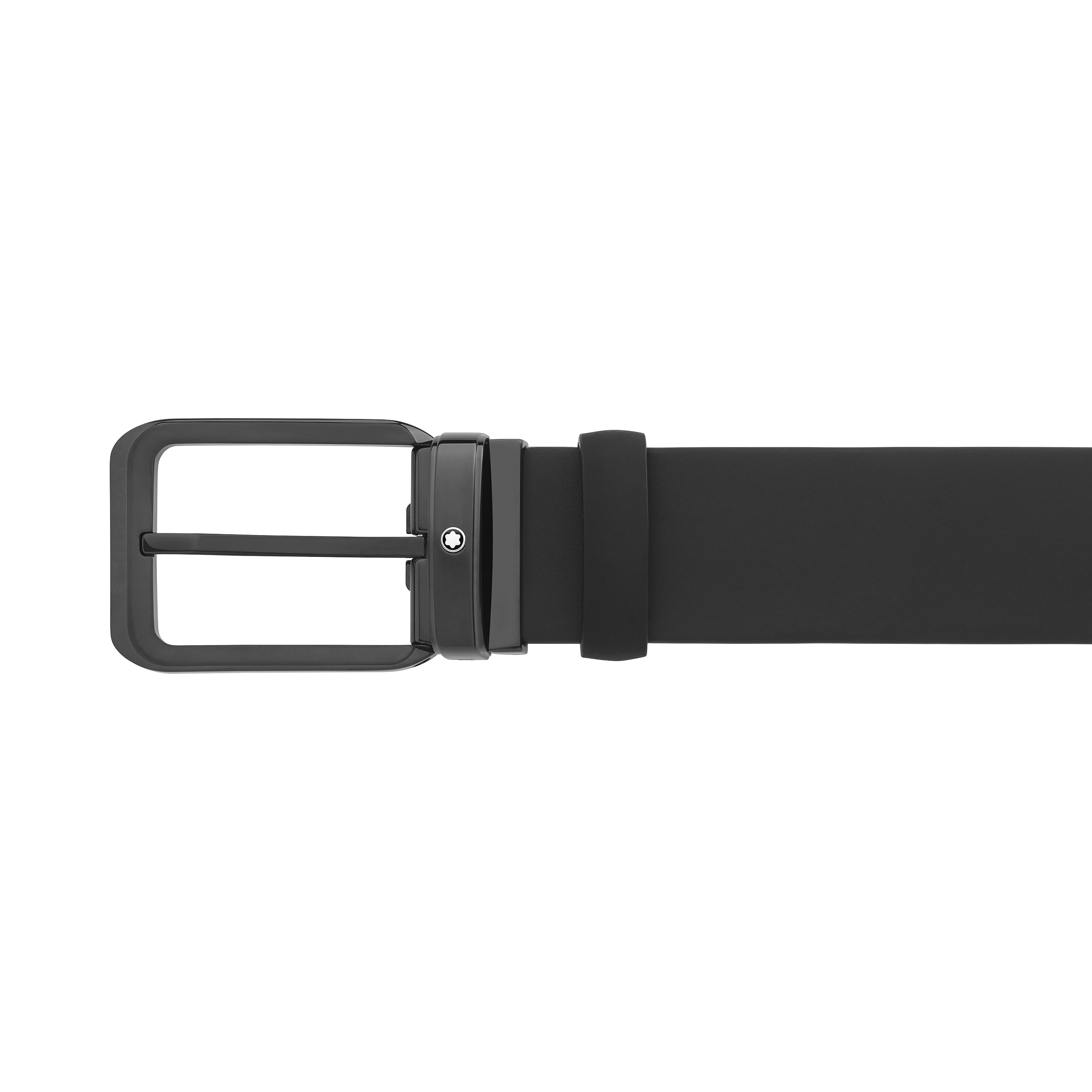 Black 35 mm reversible leather belt - 4
