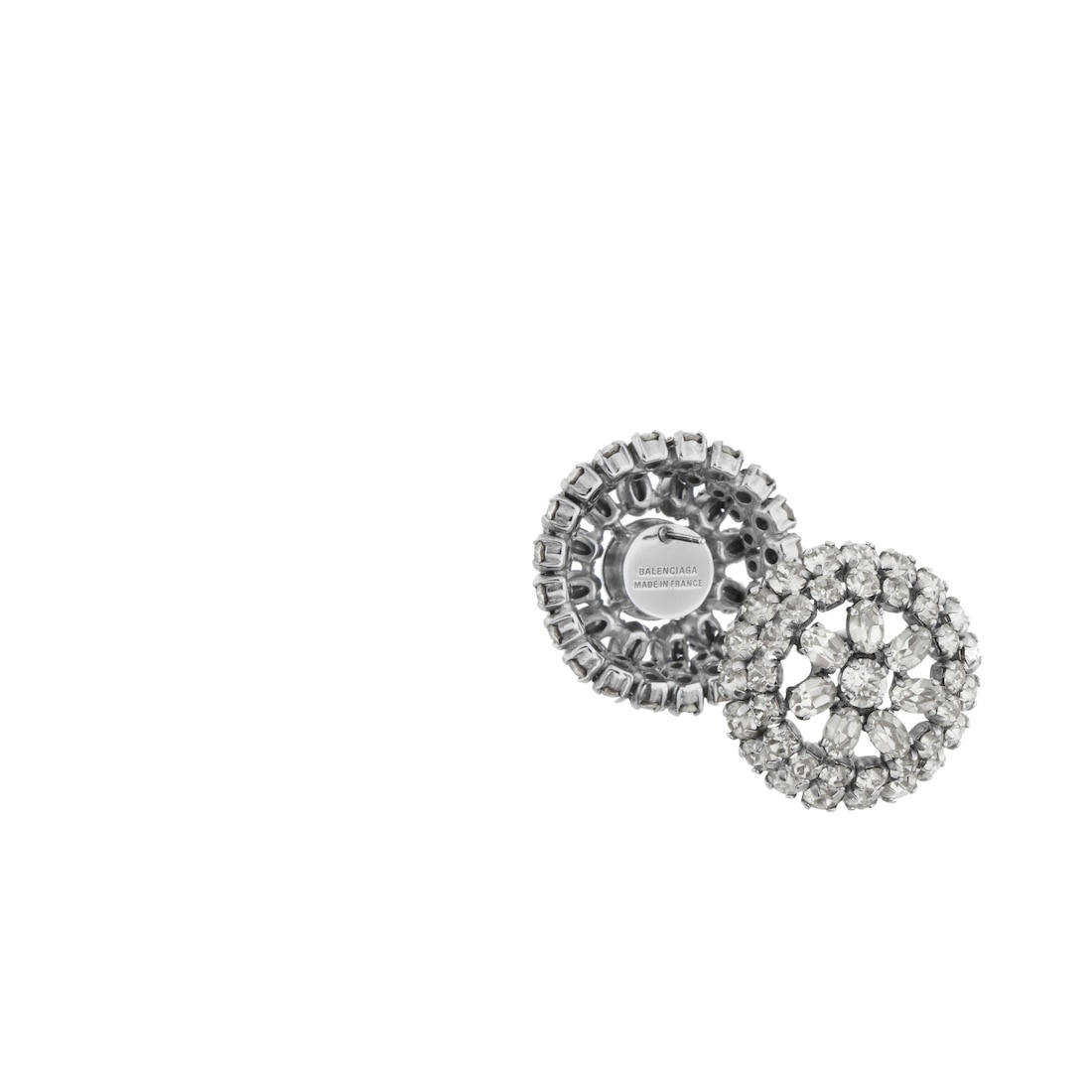 Women's Palazzo Round Xs Earrings in Antique Silver - 4