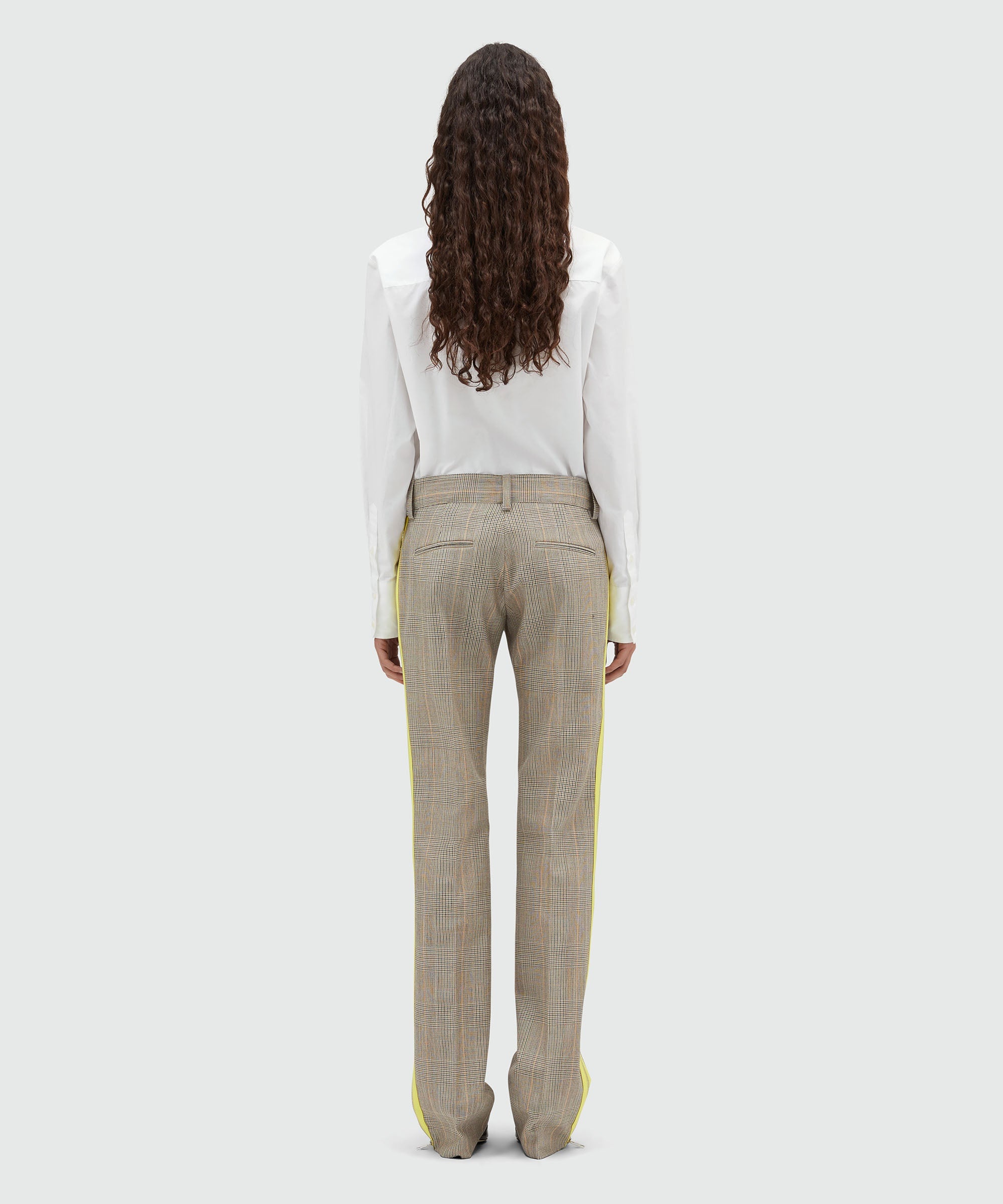Slim-fit wool Prince of Wales pants - 3
