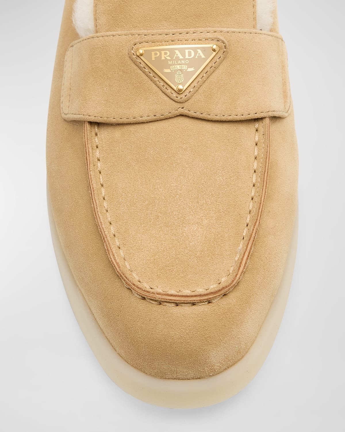 St Tropez Suede Shearling Loafers - 5