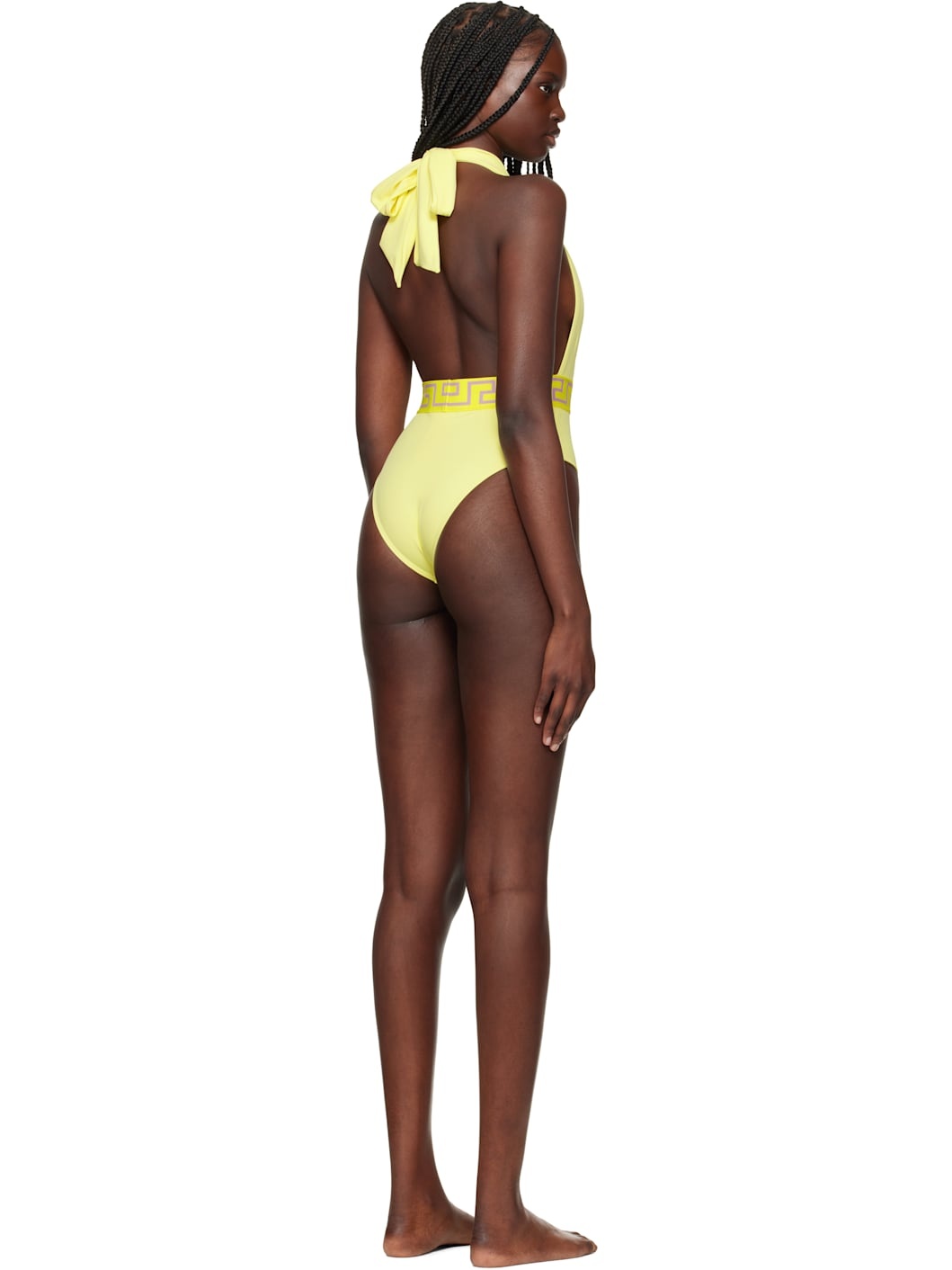 Yellow Lycra Vita Recycled New Logo Swimsuit - 3
