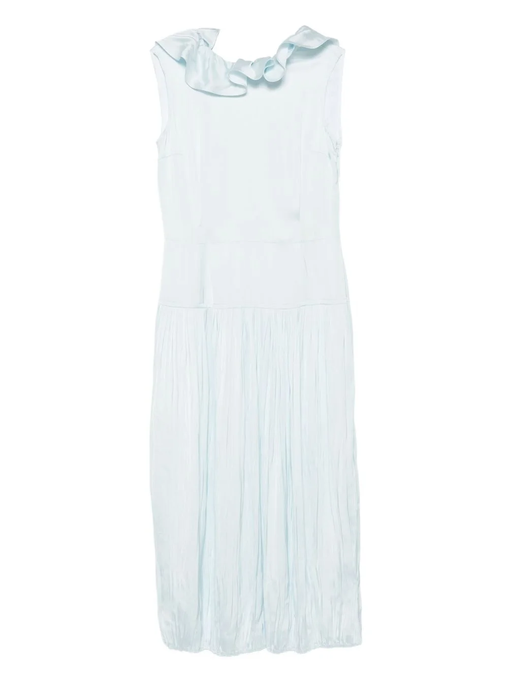 ruffled-neck maxi dress - 1