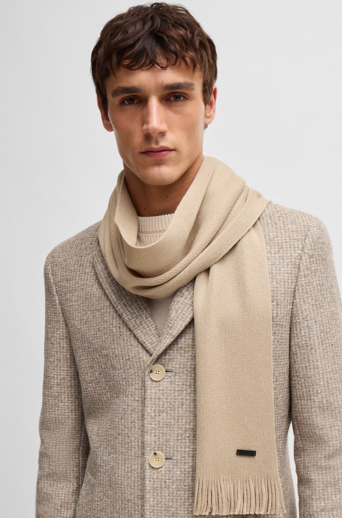 RASCHEL-KNIT SCARF IN MERINO WOOL - 3
