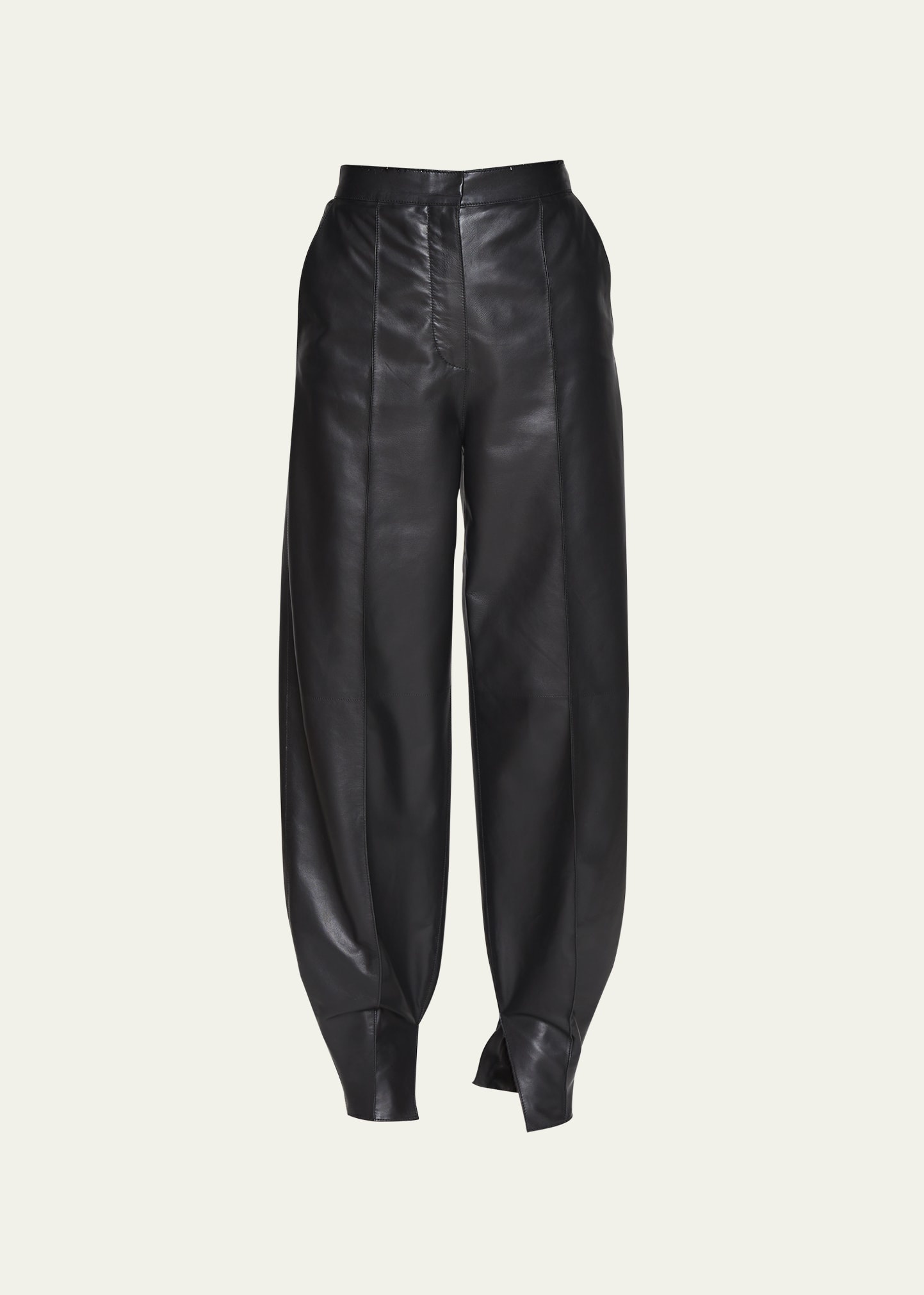 Lambskin Leather Balloon Trousers - 2