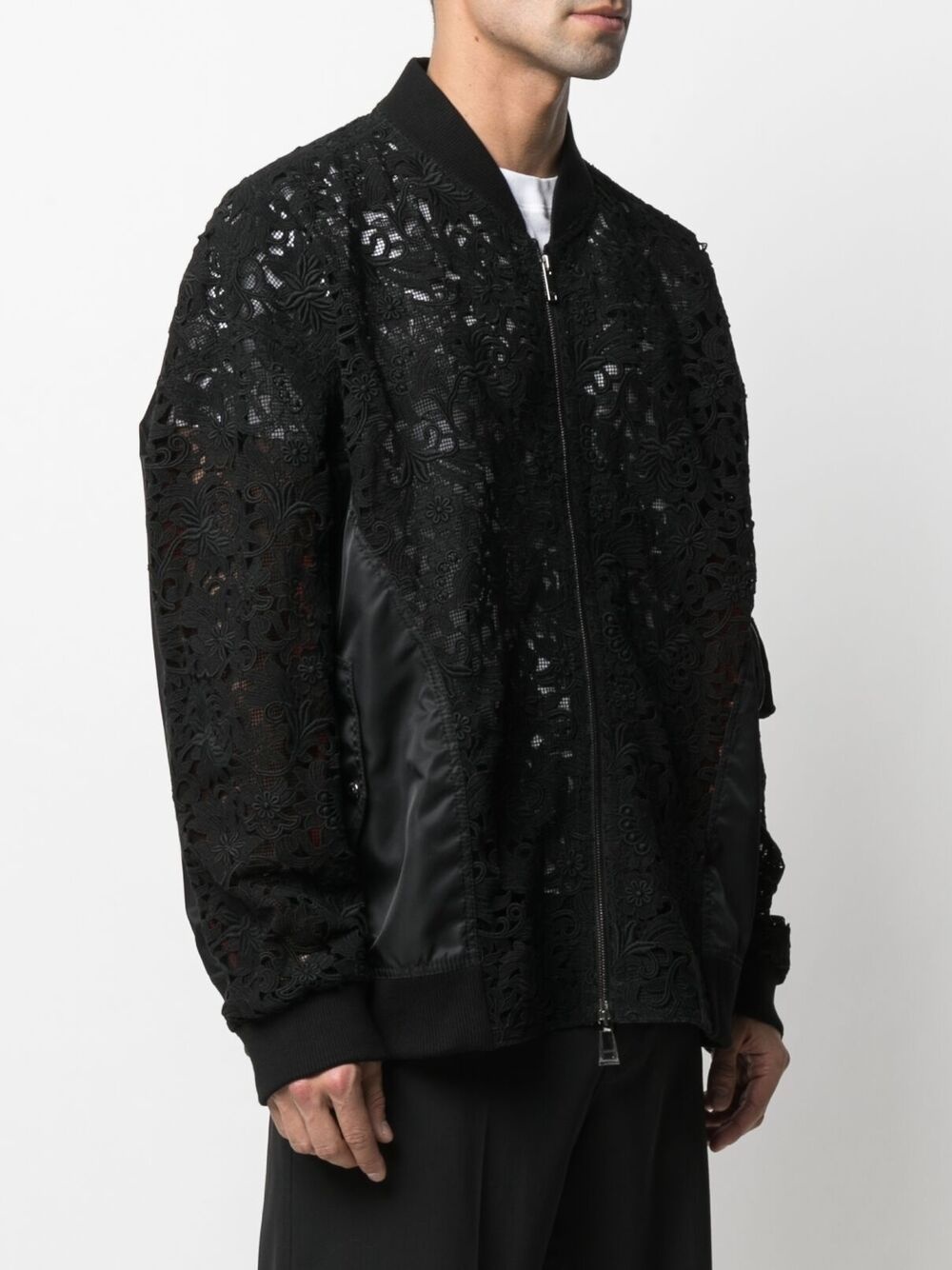 lace bomber jacket - 3