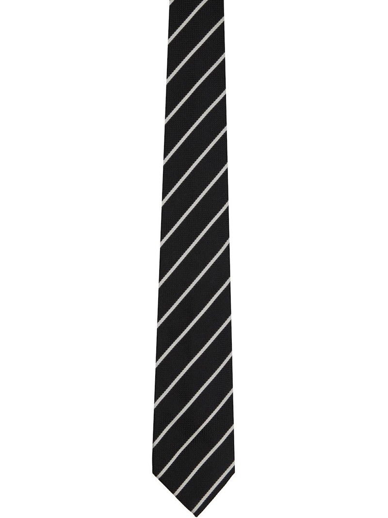 Black Alternate Weave Regimental Tie 1