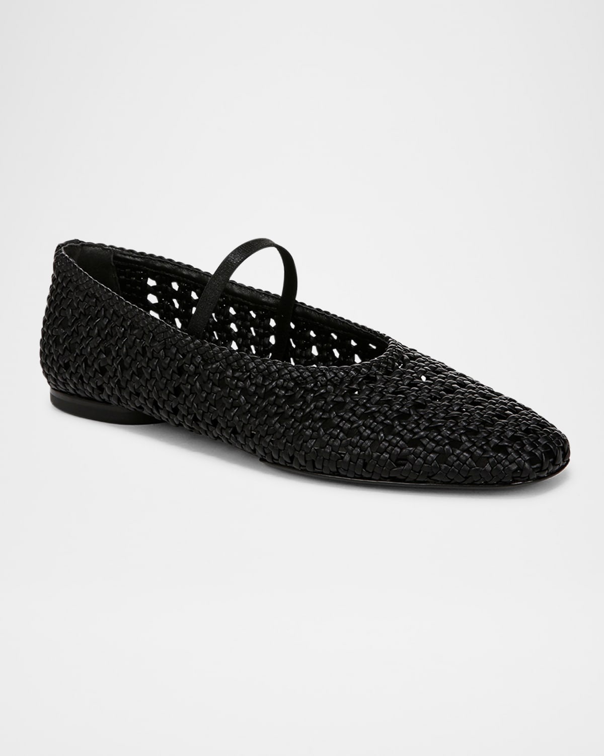 Vivian Crochet Leather Mary Jane Ballerina Flats - 2