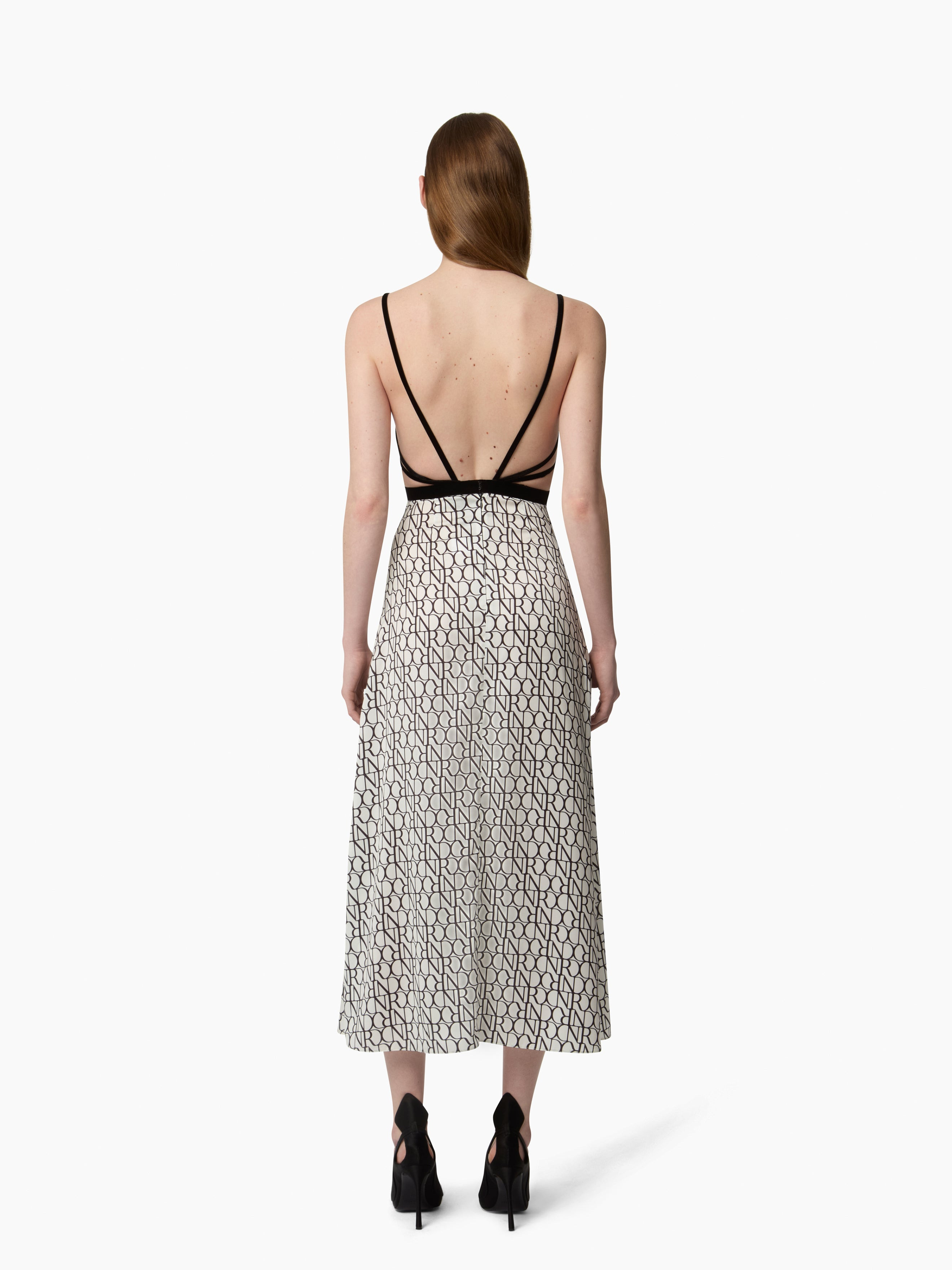 Printed Satin Dress - 4