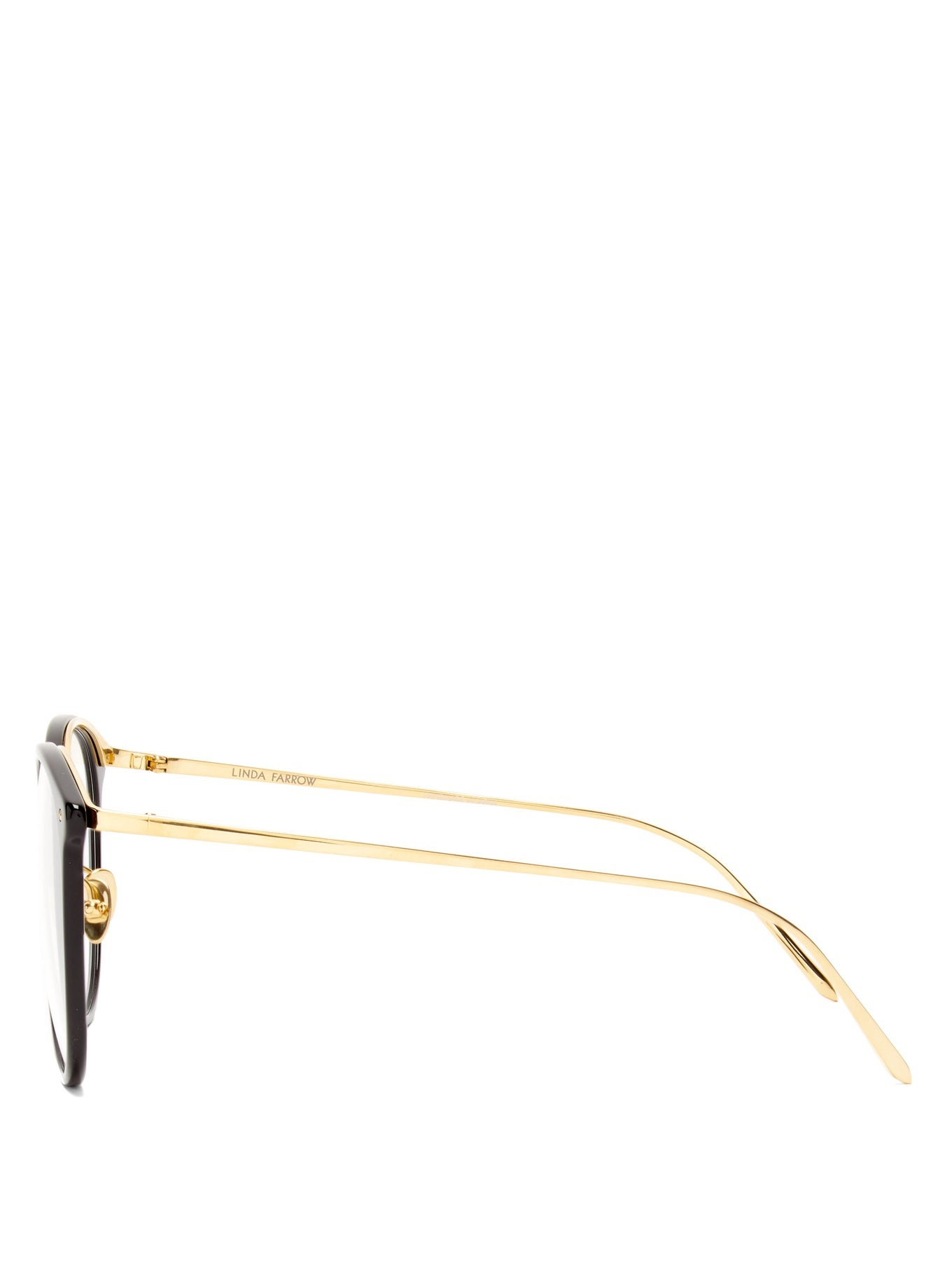 Kings round acetate and 18kt gold-plated glasses - 3