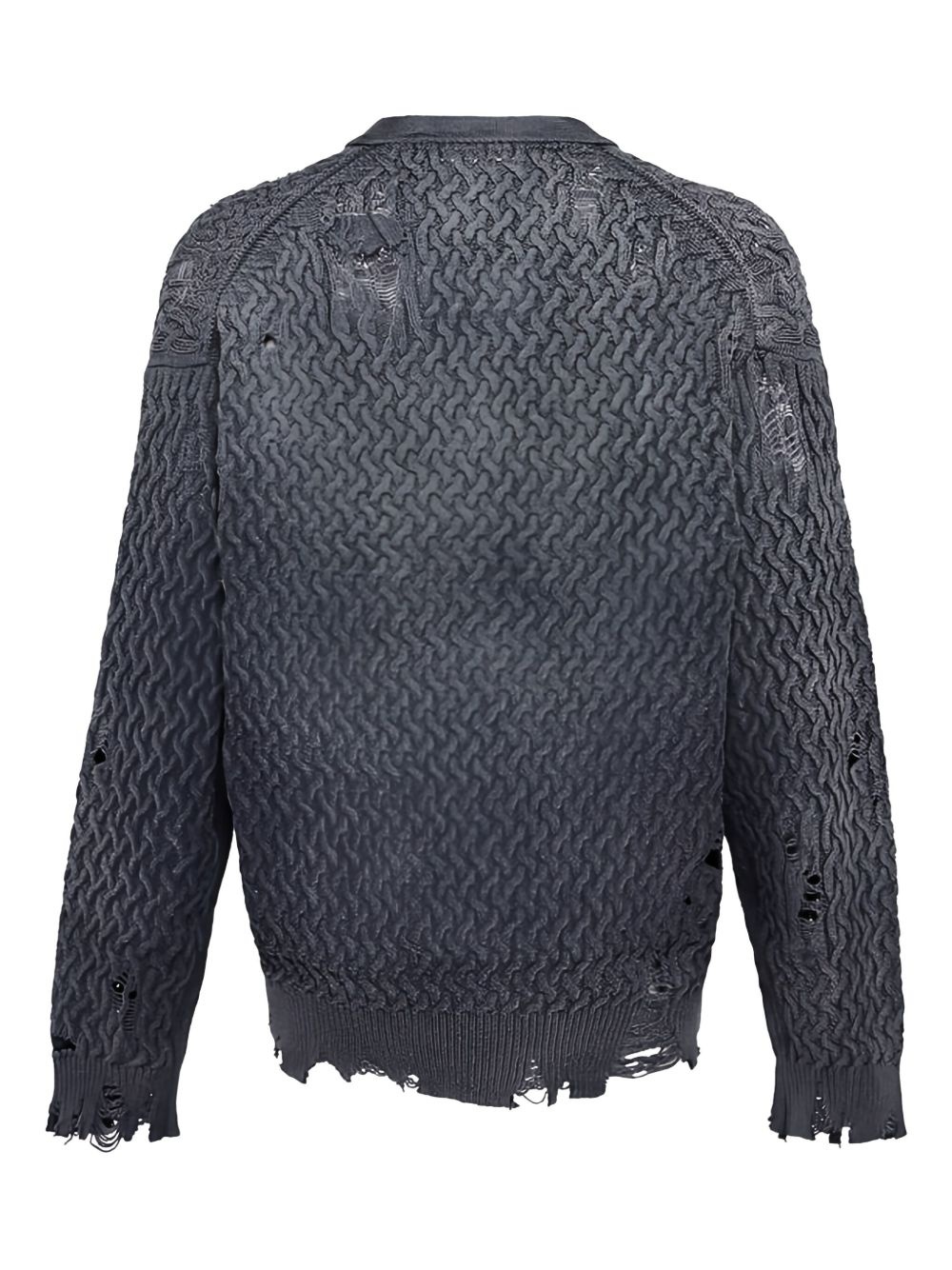 distressed-effect cardigan - 2