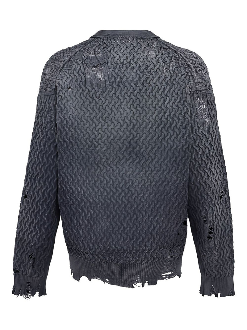 Maison MIHARAYASUHIRO distressed-effect cardigan outlook