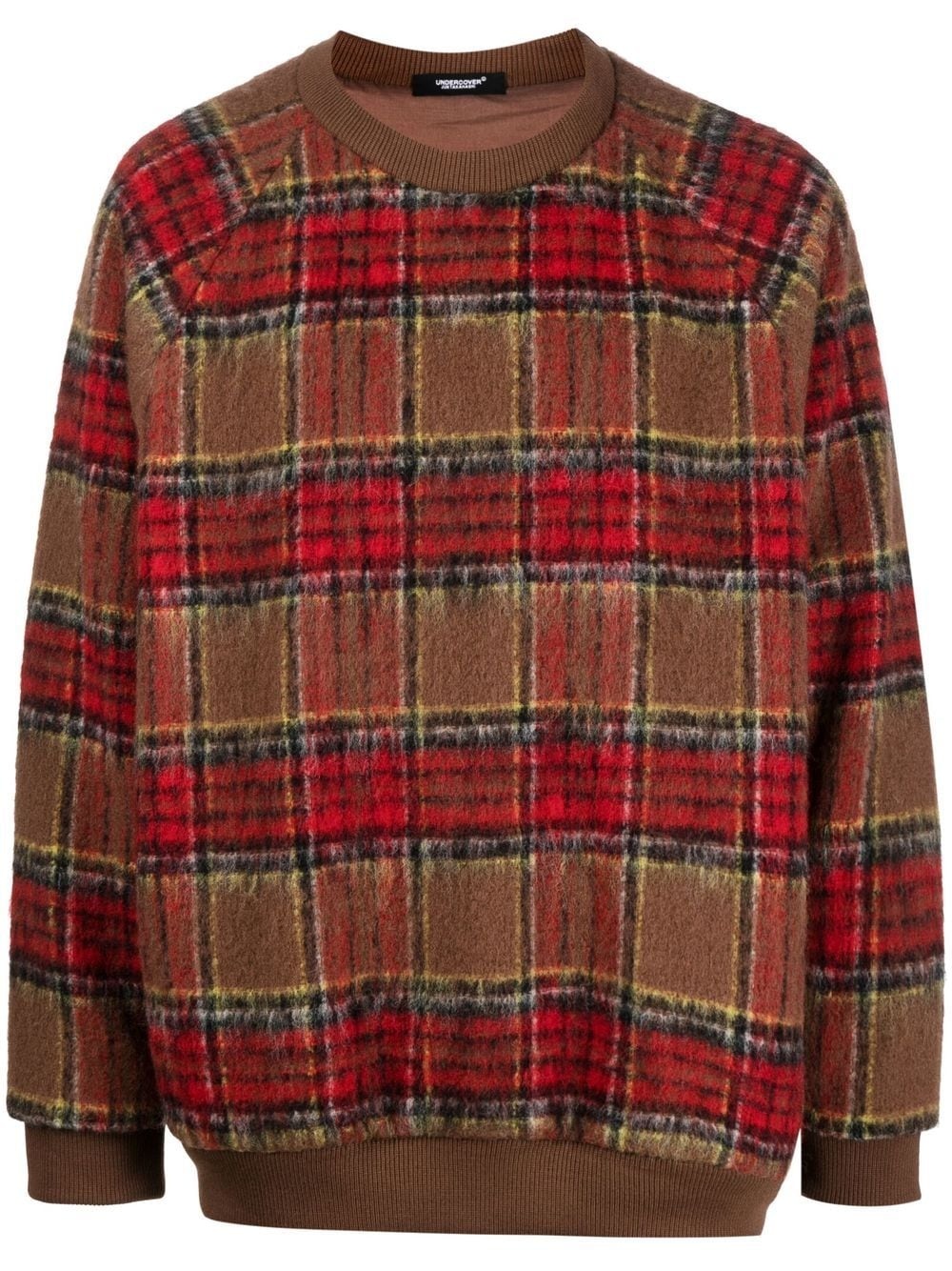 plaid-check sweatshirt - 1