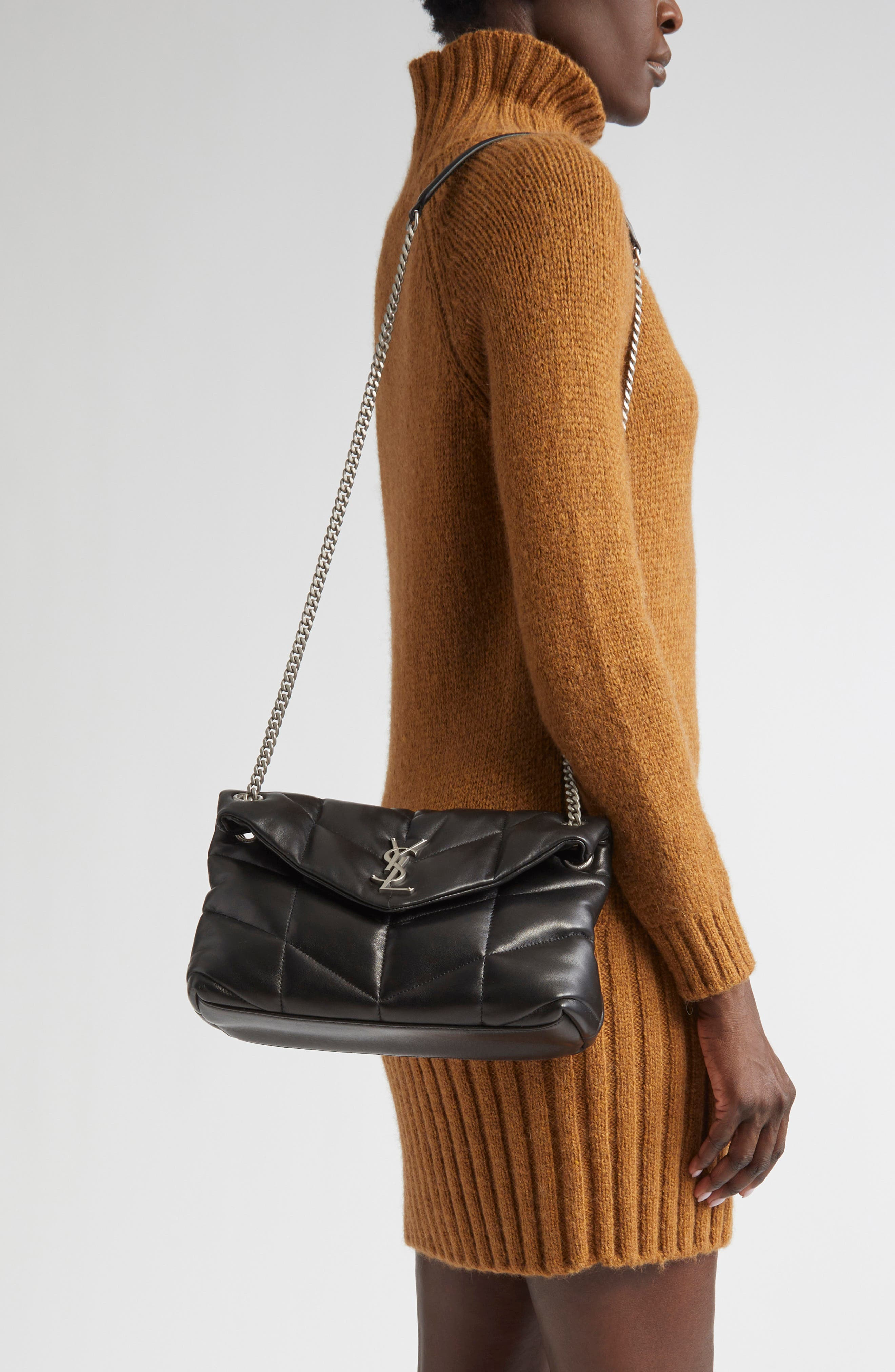 Small Lou Leather Puffer Bag - 2