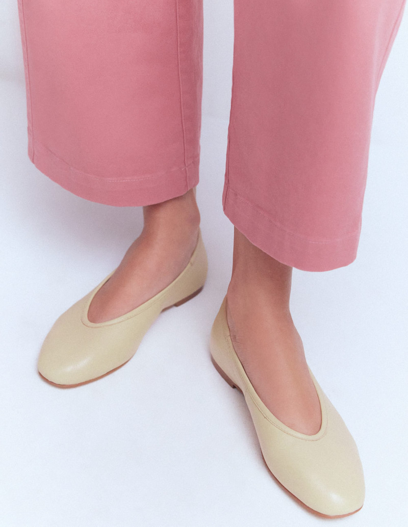 BODEN High Cut Ballet Flats-Butter Yellow outlook
